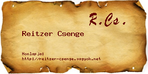 Reitzer Csenge névjegykártya